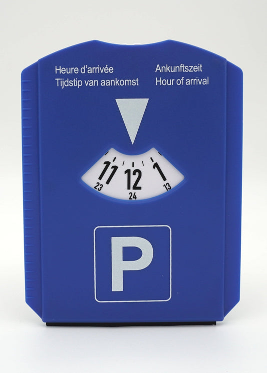 Parkeerschijf met ijskrabber